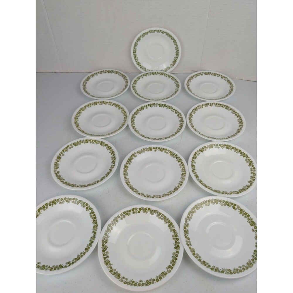 Corelle Crazy Daisy Spring Blossom 6.25” Saucers - Set Of 13 Vintage